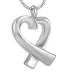 RVS Ribbon heart